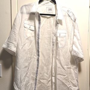 Armani Collezioni Men's Linen Shirt Sleeve Shirt Size XL